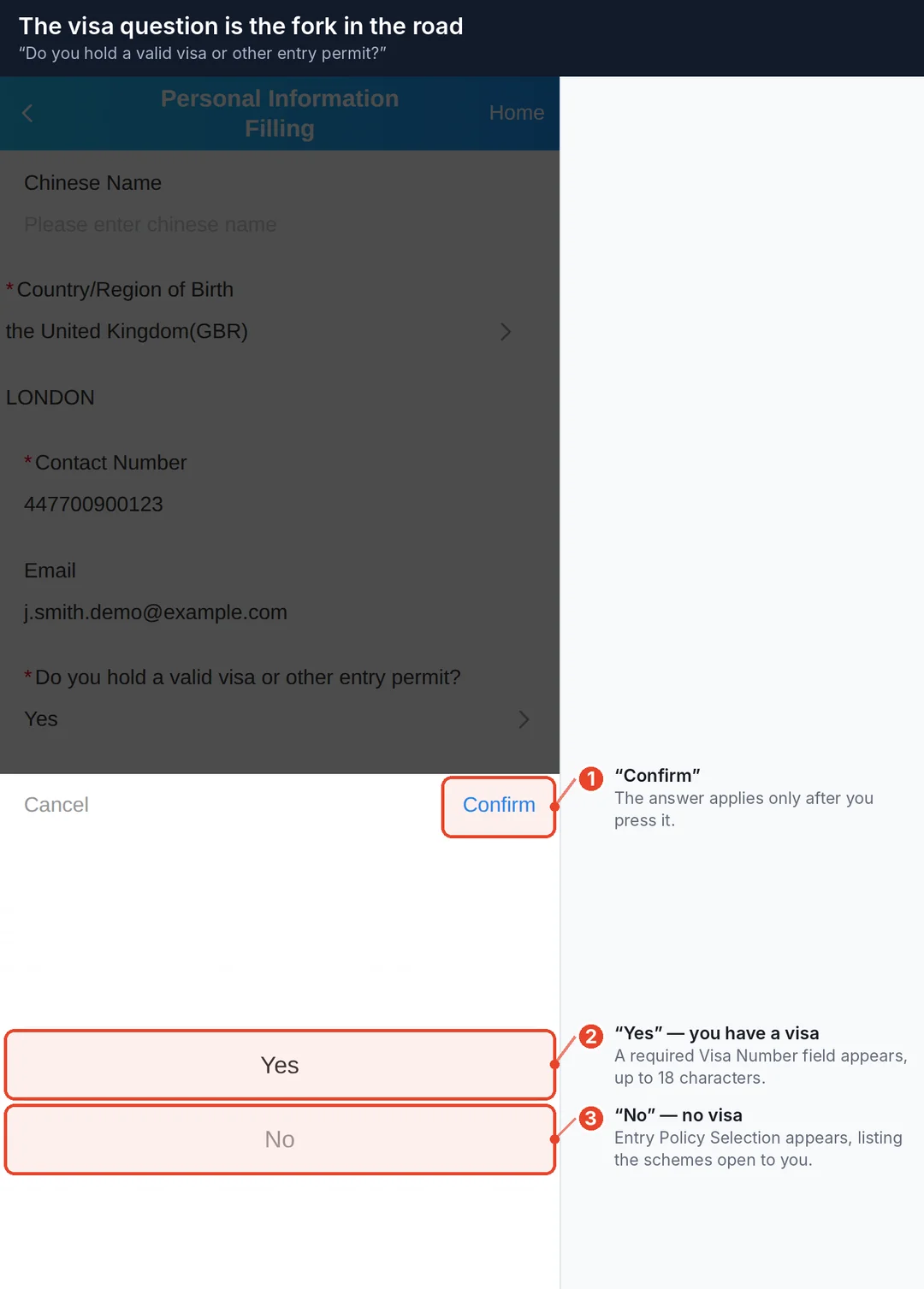 The visa question